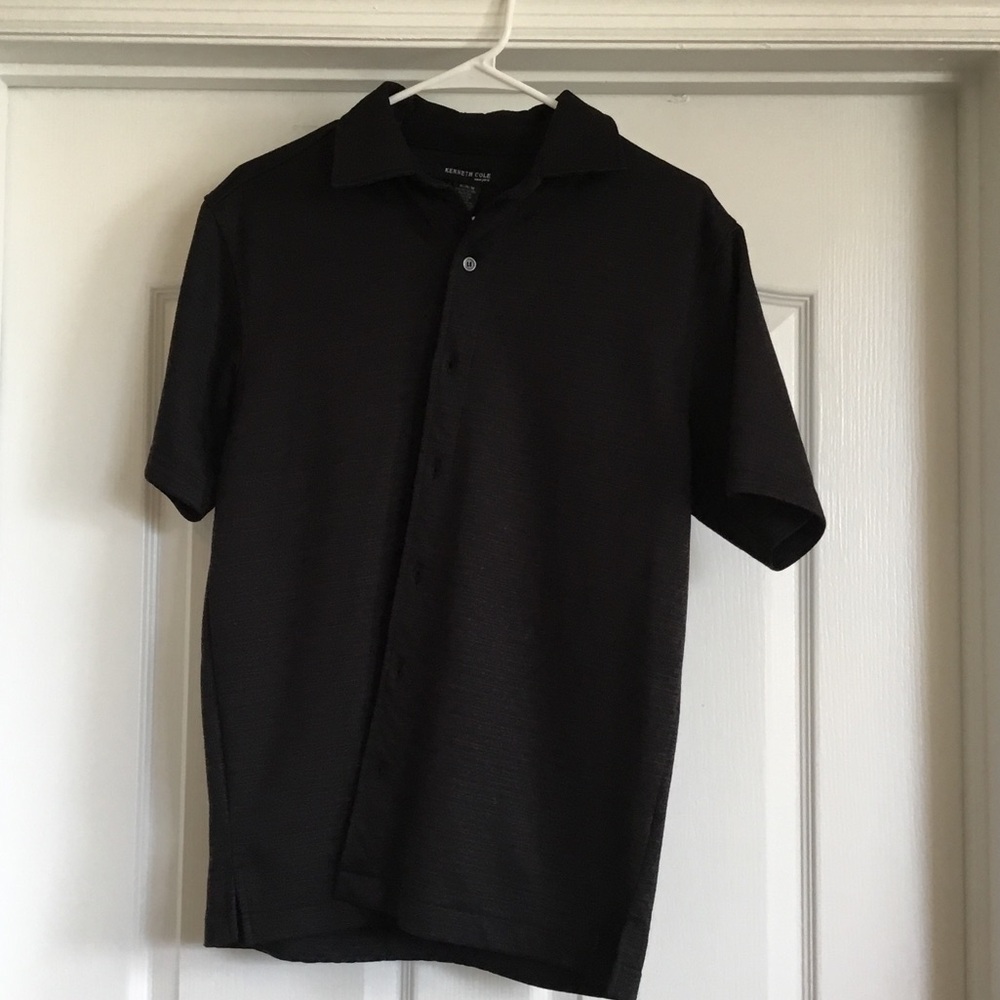 Kenneth Cole Men's Dark Button-Down Shirt Size M